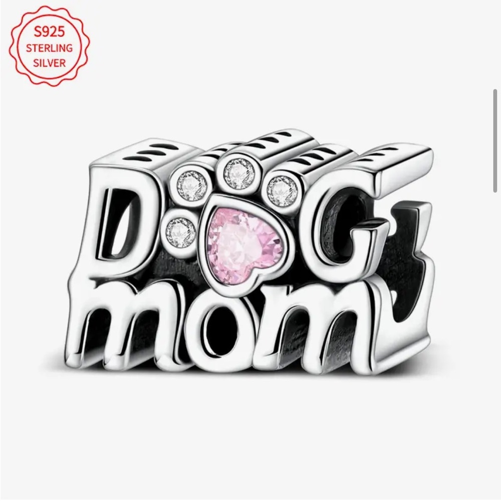 925 DOG MOM BRACELET CHARM-FITS MOST CHARM BRACELETS